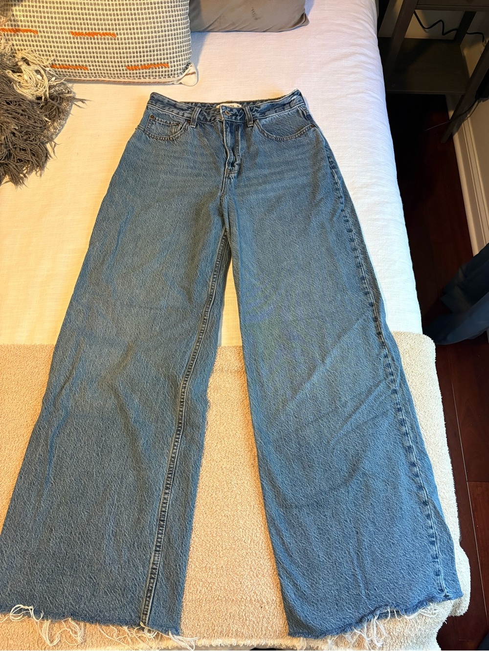 Abercrombie & Fitch Wide-Leg High-Rise Jeans - Blue
